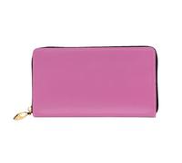 HOKMFD Cartera de cuero con estampado rosa rosa - Elegante cartera de cuero para teléfono para hombres y mujeres - Ranura para múltiples tarjetas, cartera pequeña para hombre