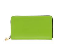 HOKMFD Cartera de cuero con estampado verde hierba, elegante monedero de cuero para teléfono para hombres y mujeres, ranura para múltiples tarjetas, cartera pequeña para hombre