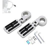 HOKUOTOLITE - Estriberas ajustables de 32 mm con abrazaderas de montaje en P, ajuste universal para Harley, Honda, Kawasaki, Suzuki, Yamaha, India, Victory motocicleta con protector de motor de 1-1/4