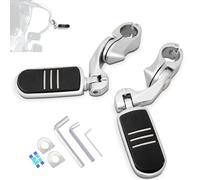 HOKUOTOLITE Estriberas ajustables de 32 mm con kit de montaje en ángulo corto, universales para Harley, Honda, Kawasaki, Suzuki, Yamaha, India, Victory con protector de motor de 1-1/4 pulgadas,