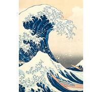 Hokusai die gro e welle vor kanagawa not: Notebook a5 kariert ohne rand