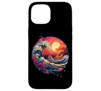 Hokusai La Gran Ola de Kanagawa Nippon Japón Manga Tokio Carcasa para iPhone 15