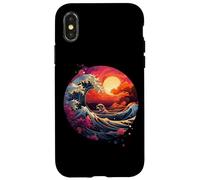 Hokusai La Gran Ola de Kanagawa Nippon Japón Manga Tokio Carcasa para iPhone X/XS