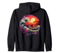 Hokusai La Gran Ola de Kanagawa Nippon Japón Manga Tokio Sudadera con Capucha