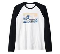Hokusai The Great Wave Off Kanagawa Camiseta Manga Raglan