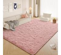 HOKXUAN Alfombra para La Sala de Estar 70 x 140 cm Suave y Esponjosa Peludas Que Alfombra Antideslizante Salon Varios Tamaños para Salón y Pasillo, Rosa