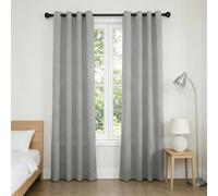 HOKXUAN Cortina Opaca Termica Aislante 50 x 140 cm Protezione Della Privacy con Aislamiento Térmico y Reducción de Ruido Cortina Dormitorio Opaca 1 Pieza para Salon, Gris Claro