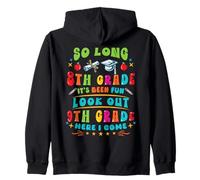 Hola 9º Grado Hasta luego 8º Diversión Graduación Vuelta al Sudadera con Capucha