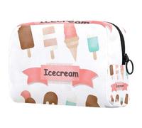 Hola alpaca. Bonita bolsa de maquillaje pequeña de alpaca y cactus para mujer, bolsa de almacenamiento de cosméticos con cremallera, bolsa organizadora de accesorios de belleza, Multicolor 04,