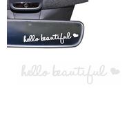 Hola calcomanía para espejo, Hola calcomanía para espejo retrovisor,Pegatinas de PVC para espejo retrovisor - Pegatinas para ventanillas de coche, letrero Hello Beautiful, accesorios d