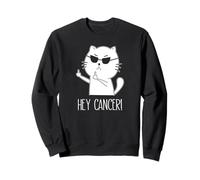 Hola Cáncer F U, dedo medio gato divertido, F#ck Cáncer Sudadera