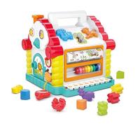 Hola - Casa de Juguete con Centro de Actividades Infantiles - Juego Sensorial y Educativo con Bloques para Encajar - Piano Musical - Luces y Sonidos - Aprende Número y Colores - para Bebés +18 Meses