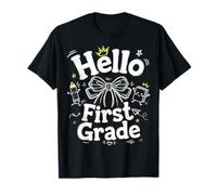 Hola, Coqueta de Primer Grado, reverencia a los Maestros y niños Camiseta