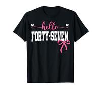 Hola Cuarenta y Siete EST 1978 Coquette Bow 47th cumpleañero Camiseta