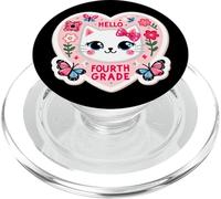 Hola, Cuarto Grado, 4to Grado, niña, Gatito, Gato, Vuelta a la Escuela PopSockets PopGrip para MagSafe
