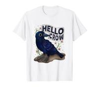 Hola Cuervo Camiseta gráfica económica, Hombre, Blanco, L