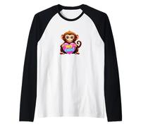 Hola Cutie. Animal Gracioso, Saludo Camiseta Manga Raglan