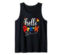 Hola diversión Preescolar Equipo de Regreso a Clases Estudiantes Maestros Camiseta sin Mangas