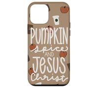 Hola Fall Pumpkin Spice y Jesucristo Autumn Christian Carcasa para iPhone 12 mini