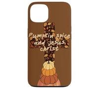 Hola Fall Pumpkin Spice y Jesucristo Autumn Christian Carcasa para iPhone 13