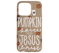 Hola Fall Pumpkin Spice y Jesucristo Autumn Christian Carcasa para iPhone 15 Pro Max