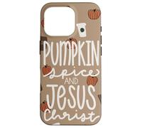 Hola Fall Pumpkin Spice y Jesucristo Autumn Christian Carcasa para iPhone 16 Pro
