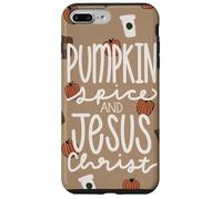 Hola Fall Pumpkin Spice y Jesucristo Autumn Christian Carcasa para iPhone 7 Plus/8 Plus
