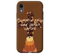 Hola Fall Pumpkin Spice y Jesucristo Autumn Christian Carcasa para iPhone XR