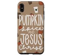 Hola Fall Pumpkin Spice y Jesucristo Autumn Christian Carcasa para iPhone XS Max