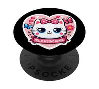 Hola Gatito Gatito de Segundo Grado de Segundo Grado de Vuelta a la Escuela PopSockets PopGrip Adhesivo