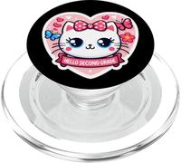 Hola Gatito Gatito de Segundo Grado de Segundo Grado de Vuelta a la Escuela PopSockets PopGrip para MagSafe