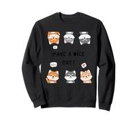 Hola, Hola, Que tengas un Buen día - Divertido Paquete de Dibujos Animados Shiba Inu Sudadera