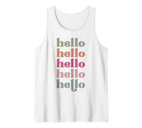 Hola Hombres, Mujeres y niños Que aman saludar por la mañana Camiseta sin Mangas