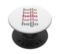 Hola Hombres, Mujeres y niños Que aman saludar por la mañana PopSockets PopGrip Adhesivo