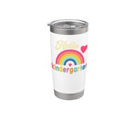 Hola Kindergarten Primer Día de Clases Vaso térmico de acero inoxidable de doble pared