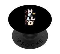 Hola, Lindo Saludo Kawaii Pastel Happy Doodle PopSockets PopGrip Adhesivo