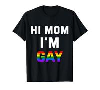 Hola mamá, Soy Gay Divertido Saliendo del Armario Camiseta gráfica económica, Hombre, Negro, L