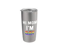 Hola mamá, soy gay divertido saliendo del armario Vaso térmico de acero inoxidable de doble pared