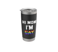 Hola mamá, soy gay divertido saliendo del armario Vaso térmico de acero inoxidable de doble pared