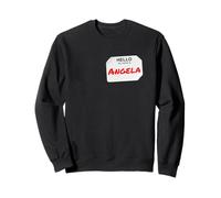 Hola mi Nombre es Angela Lazy DIY Disfraz para Fiestas Sudadera