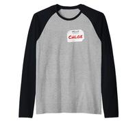 Hola mi Nombre es Chloe Lazy DIY Disfraz para Fiestas Camiseta Manga Raglan