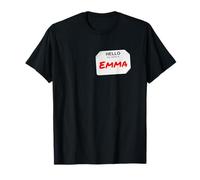 Hola mi Nombre es Emma Lazy DIY Disfraz para Fiestas Camiseta