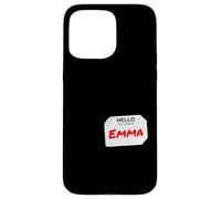 Hola mi Nombre es Emma Lazy DIY Disfraz para Fiestas Carcasa para iPhone 15 Pro MAX