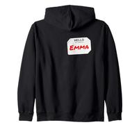 Hola mi Nombre es Emma Lazy DIY Disfraz para Fiestas Sudadera con Capucha