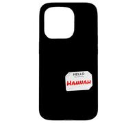 Hola mi Nombre es Hannah Lazy DIY Disfraz para Fiestas Carcasa para iPhone 15 Pro