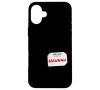 Hola mi Nombre es Hannah Lazy DIY Disfraz para Fiestas Carcasa para iPhone 16 Plus