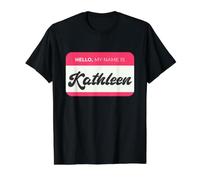 Hola, mi Nombre es Kathleen - Funny Kathleen Name Camiseta gráfica económica, Hombre, Negro, M