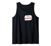 Hola mi Nombre es Landon Lazy DIY Disfraz para Fiestas Camiseta sin Mangas