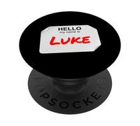 Hola mi Nombre es Luke Lazy DIY Disfraz para Fiestas PopSockets PopGrip Adhesivo