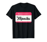 Hola, Mi Nombre es Monika - Funny Monika Name Camiseta gráfica económica, Hombre, Negro, XL